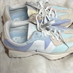 New Balance Women’s 327 Pastel Multi Lace-Up Sneakers - Light Blue/Gray